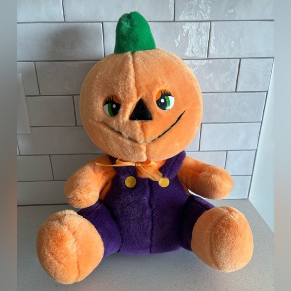 wonder toys Other - Wonder Toys Plush Jack o Lantern Pumpkin Head Man Vintage 1988 Wonder Toys